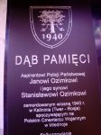 Tablica pamiątkowa aluminiowa grawerowana Dąb Pamięci